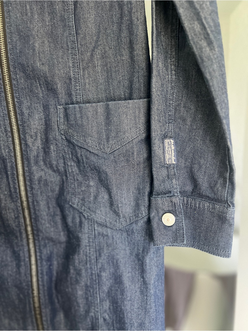 7 For All Mankind Luxe Vintage Denim Dress Medium - Picture 3 of 7